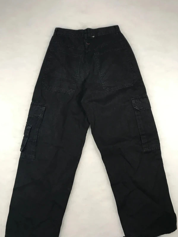 Pantaloni cargo neri vintage donna 4