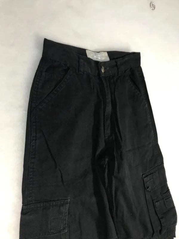 Pantaloni cargo neri vintage donna 3