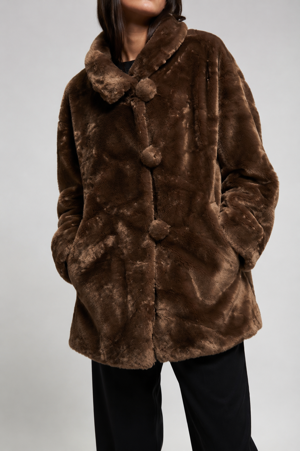Eco Pelliccia Vintage Taglia M Donna