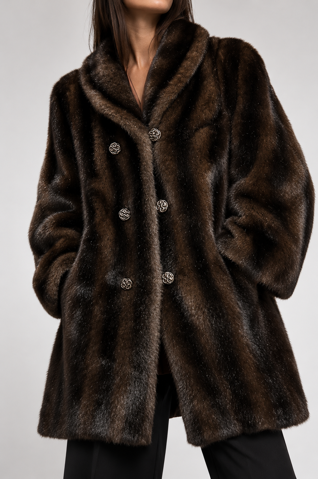 Eco-pelliccia vintage – Donna Taglia L