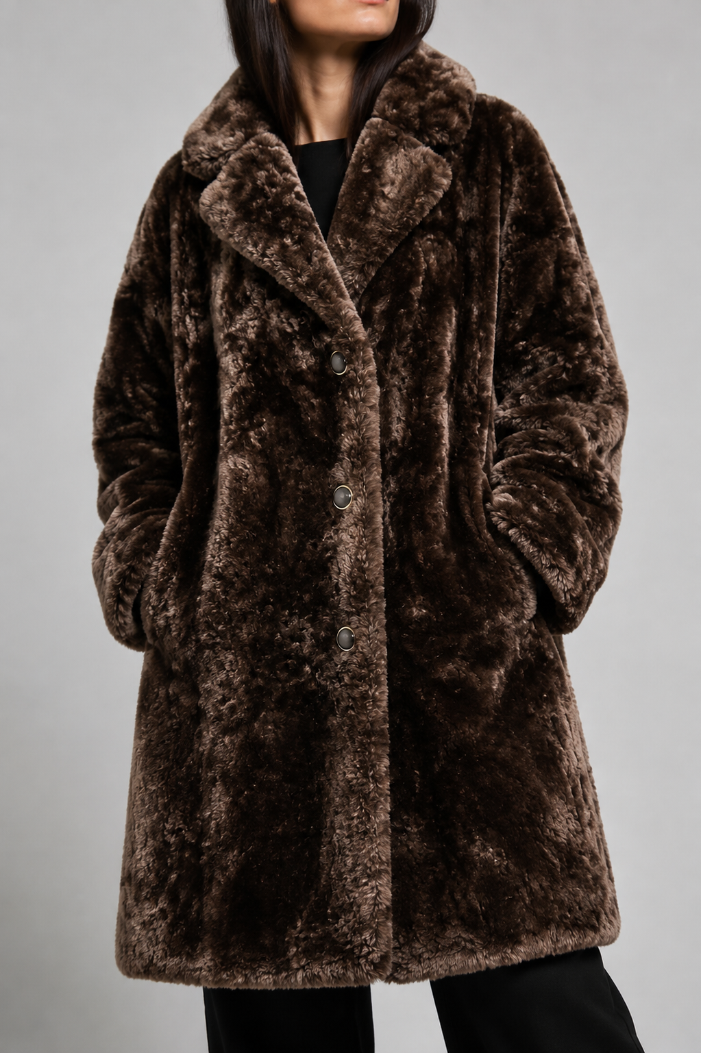 Eco-pelliccia vintage – Donna Taglia L