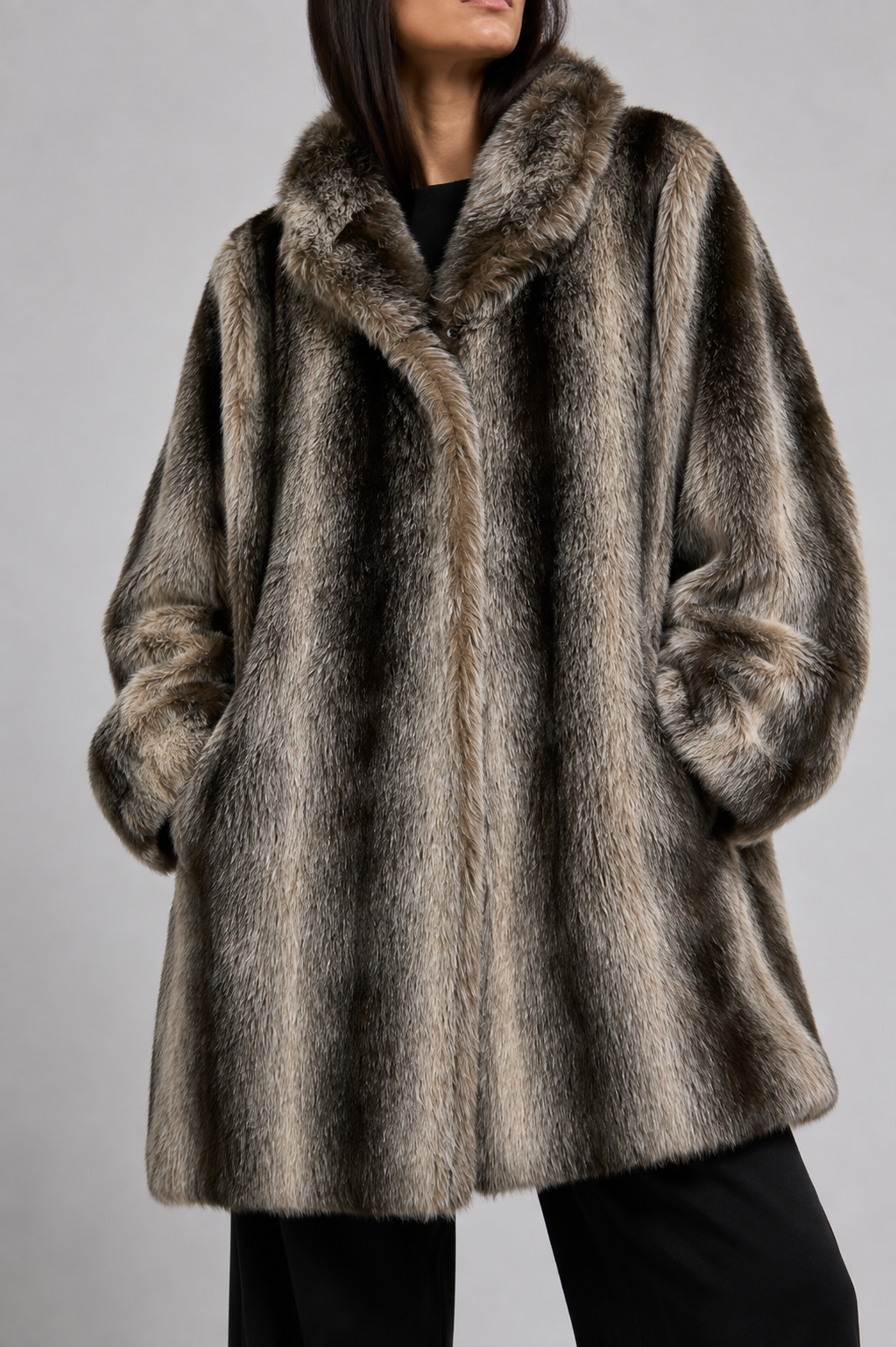 Eco-pelliccia vintage – Donna Taglia L