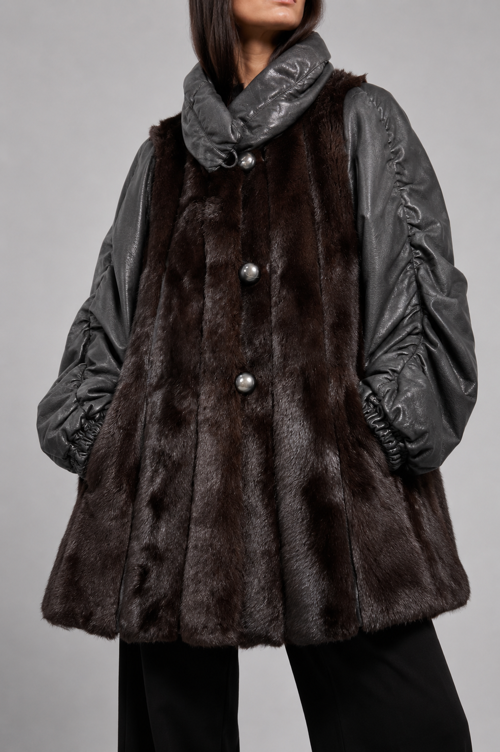 Cappotto in eco-pelliccia vintage – Donna Taglia S/M