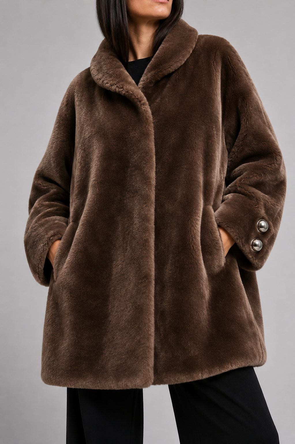 Eco-pelliccia vintage – Donna Taglia L