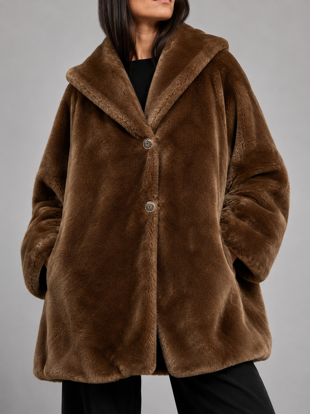 Eco-pelliccia vintage – Donna Taglia L