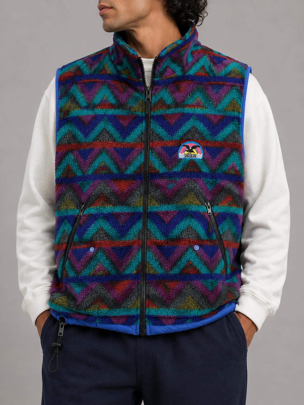 Gilet Pile Vintage Taglia L