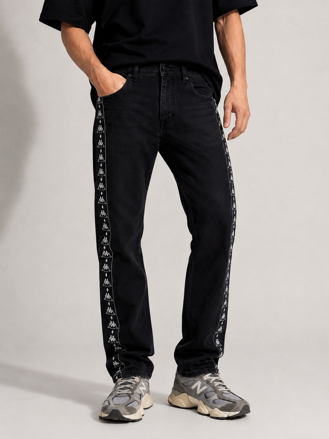 Jeans Marcelo Burlon banda logo nero Y2K – Uomo Taglia M