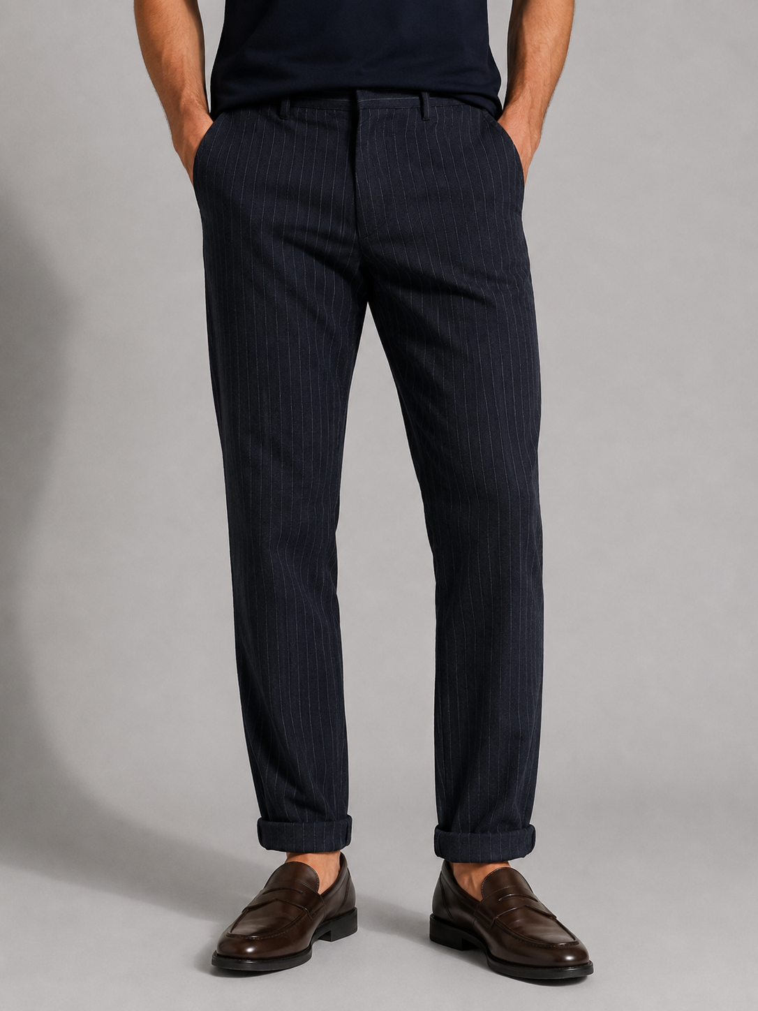 Pantaloni Dsquared2 gessati – Uomo Taglia IT 48 (W38)
