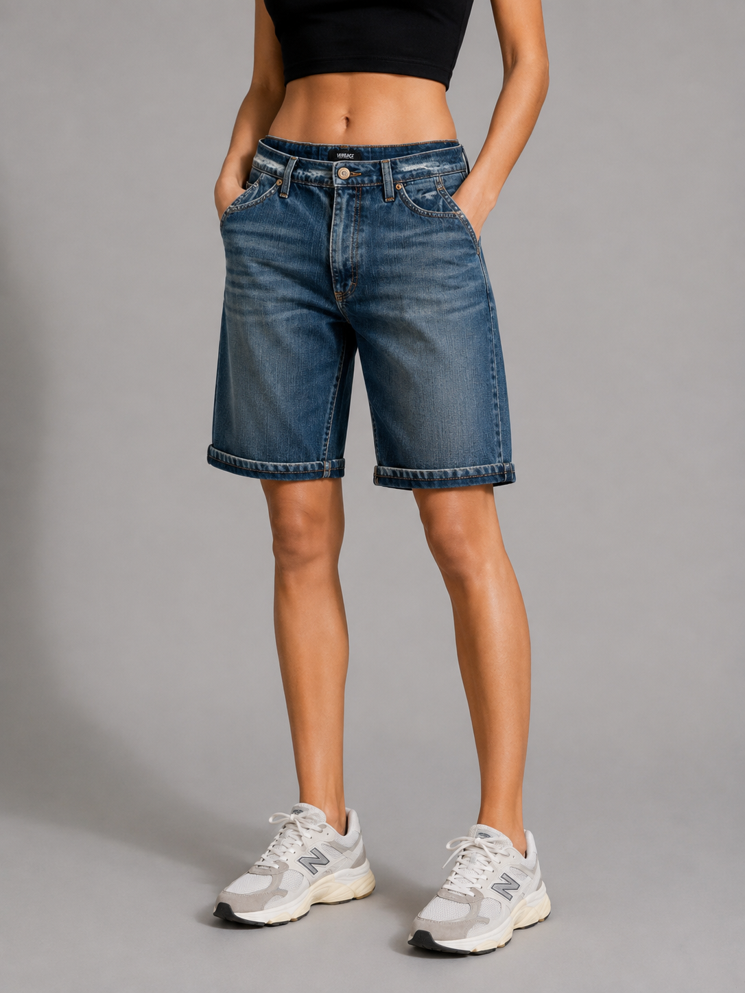 Jeans capri Versace Jeans Couture delavé Y2K – Donna Taglia XL (IT 46)