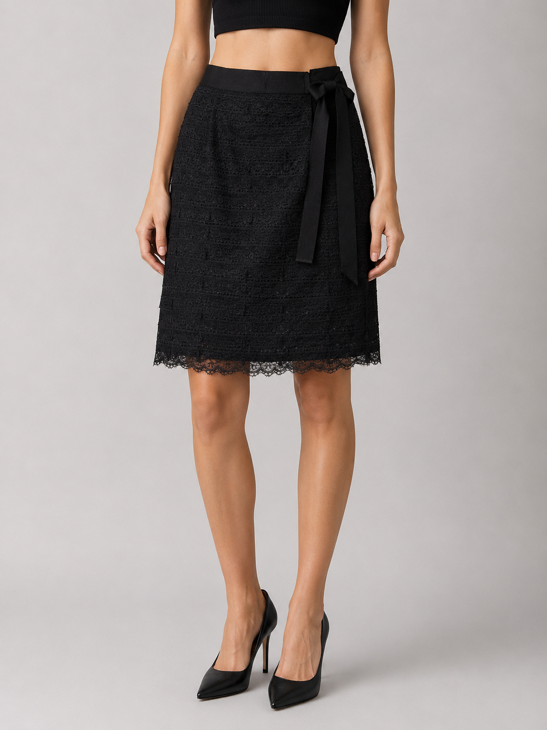 Gonna Red Valentino in pizzo nero – Donna Taglia XS (IT 38)