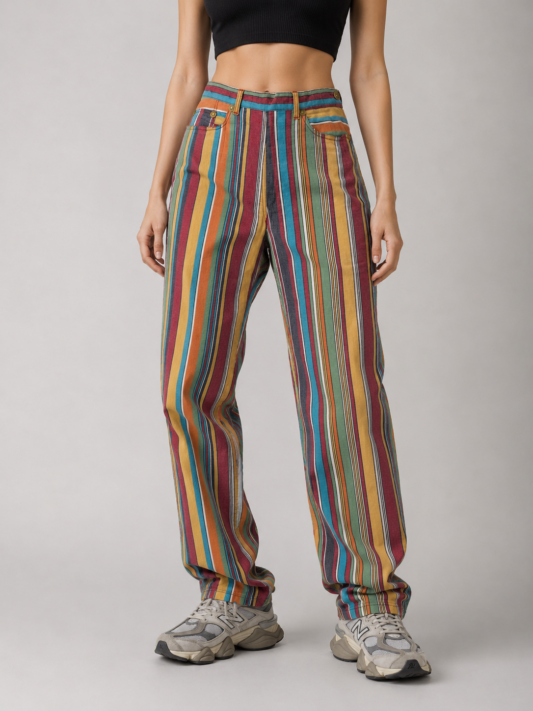Pantaloni Moschino a righe multicolor – Donna Taglia XS