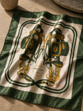 Foulard Hermès Paris "Brides de Gala" verde – Vintage