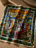 Foulard vintage in seta Afework Tekle "The Total Liberation of Africa" 1986