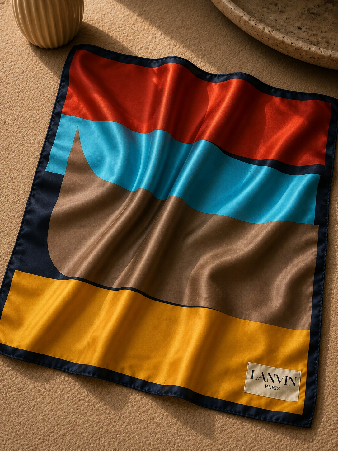 Foulard Lanvin Paris color block – Vintage