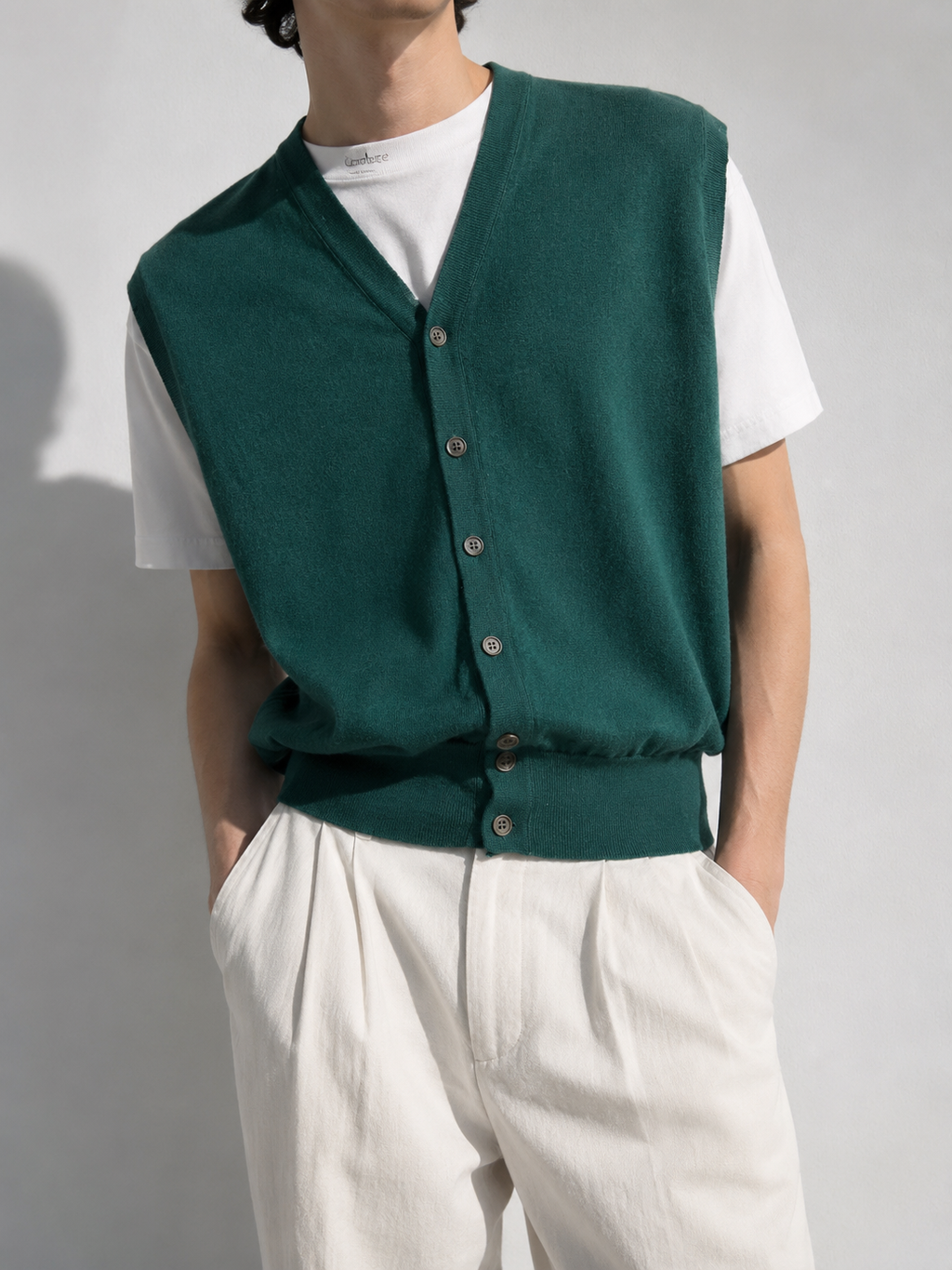 Gilet Gianni Versace verde smanicato – Uomo Taglia XXL