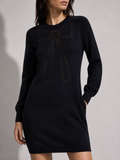 Vestitino Moschino blu con fiocco ricamato – Donna Taglia S (IT 40)
