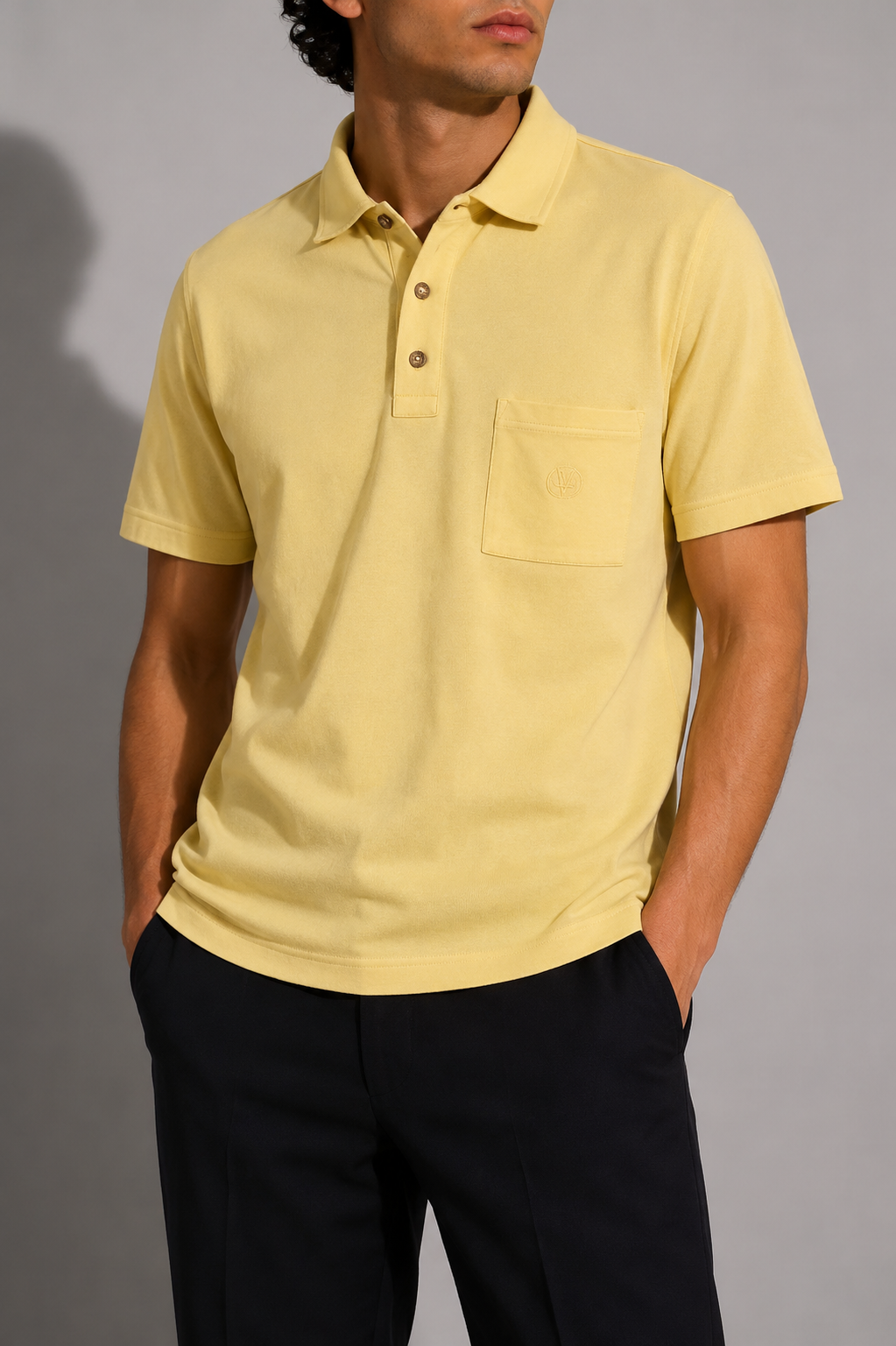 Polo Valentino gialla manica corta – Uomo Taglia L