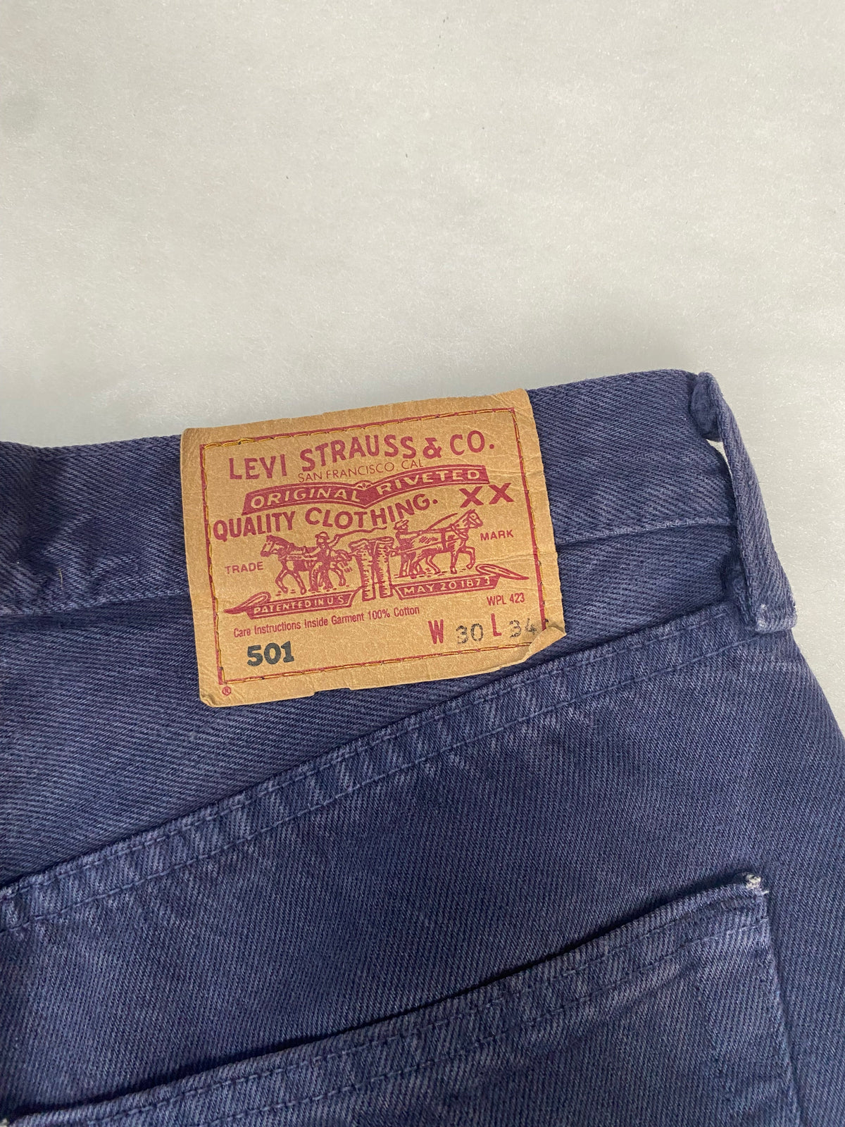 Jeans Levi's 501 blu scuro vintage Uomo W30 L34