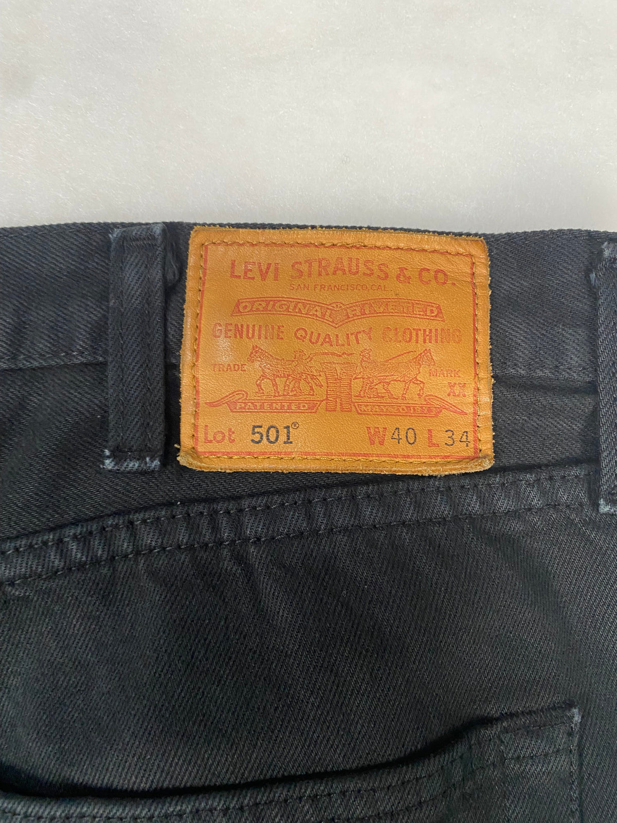 Jeans Levi's 501 nero patch W40 L34