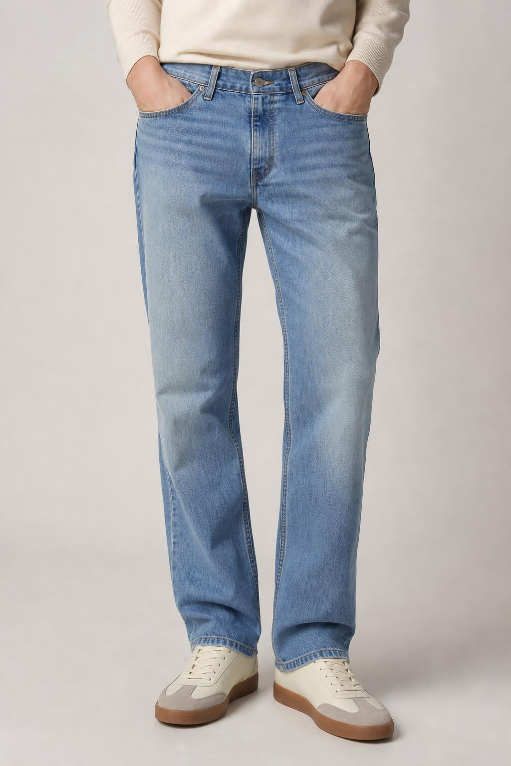 Jeans Levi's 514 blu chiaro Uomo W38 L32 indossato