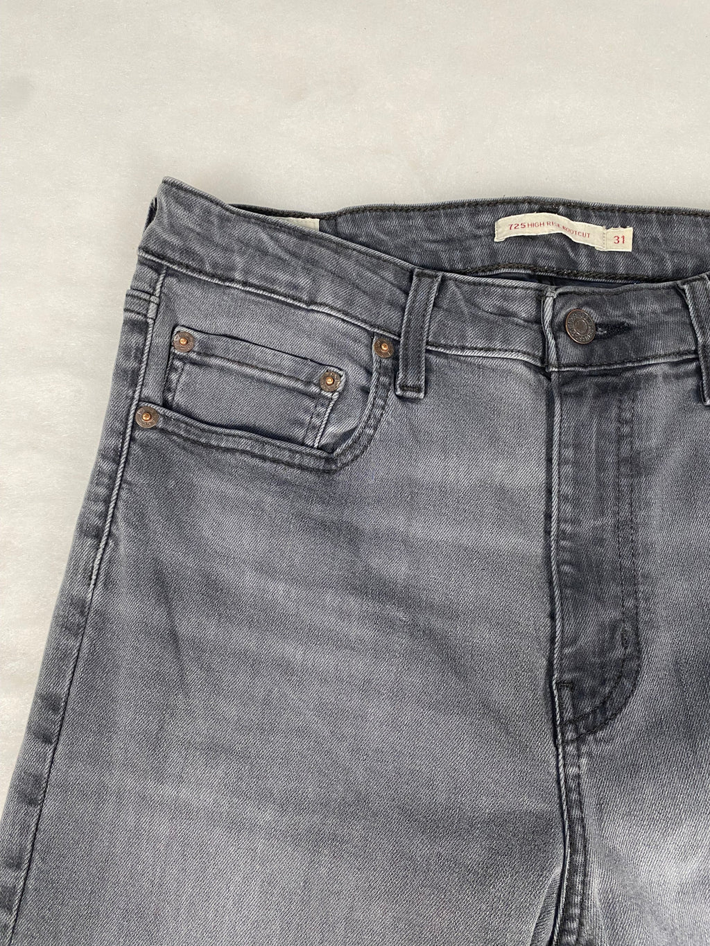 Jeans Levi's 725 grigio fronte