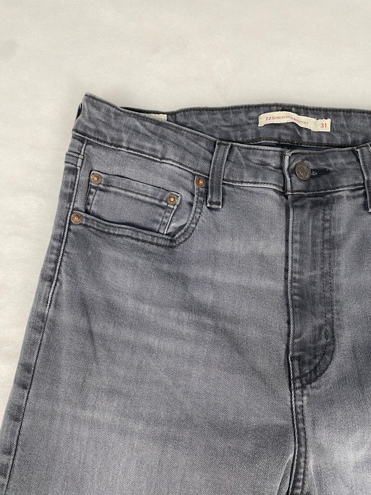 Jeans Levi's 725 grigio fronte
