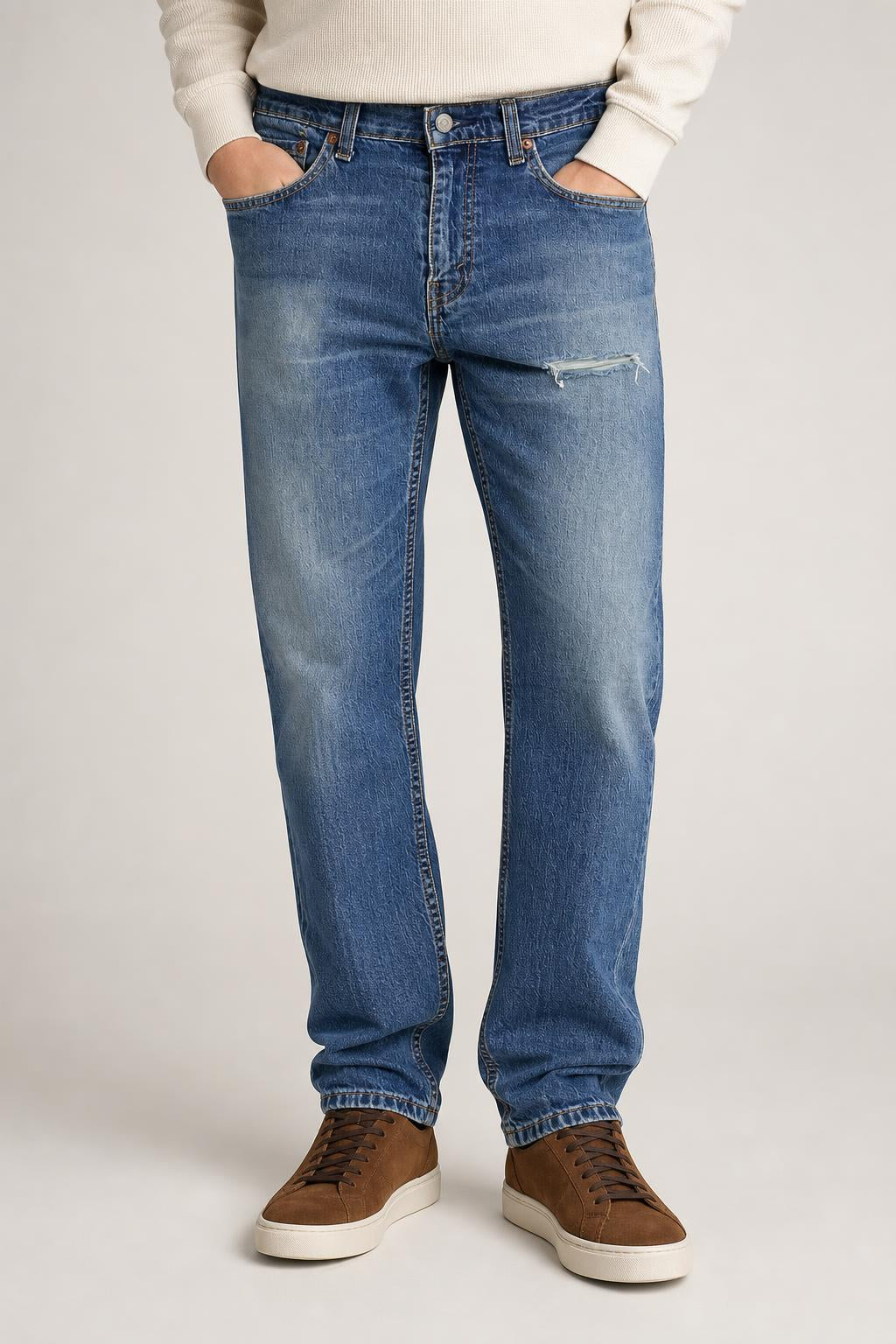 Jeans Levi's 505 blu Uomo W30 L32 indossato