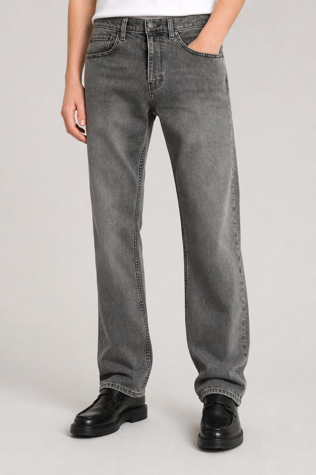 Jeans Levi's 502 grigio Uomo W32 L32 indossato