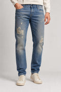 Jeans Polo Ralph Lauren blu strappato Uomo indossato