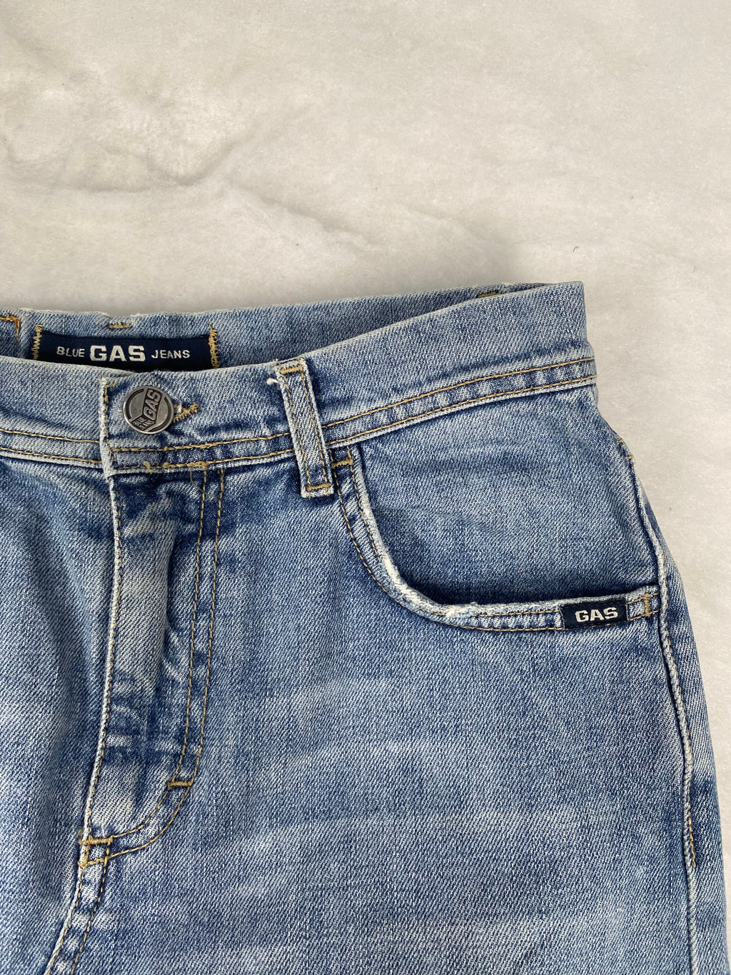 Gonna di jeans GAS tab logo