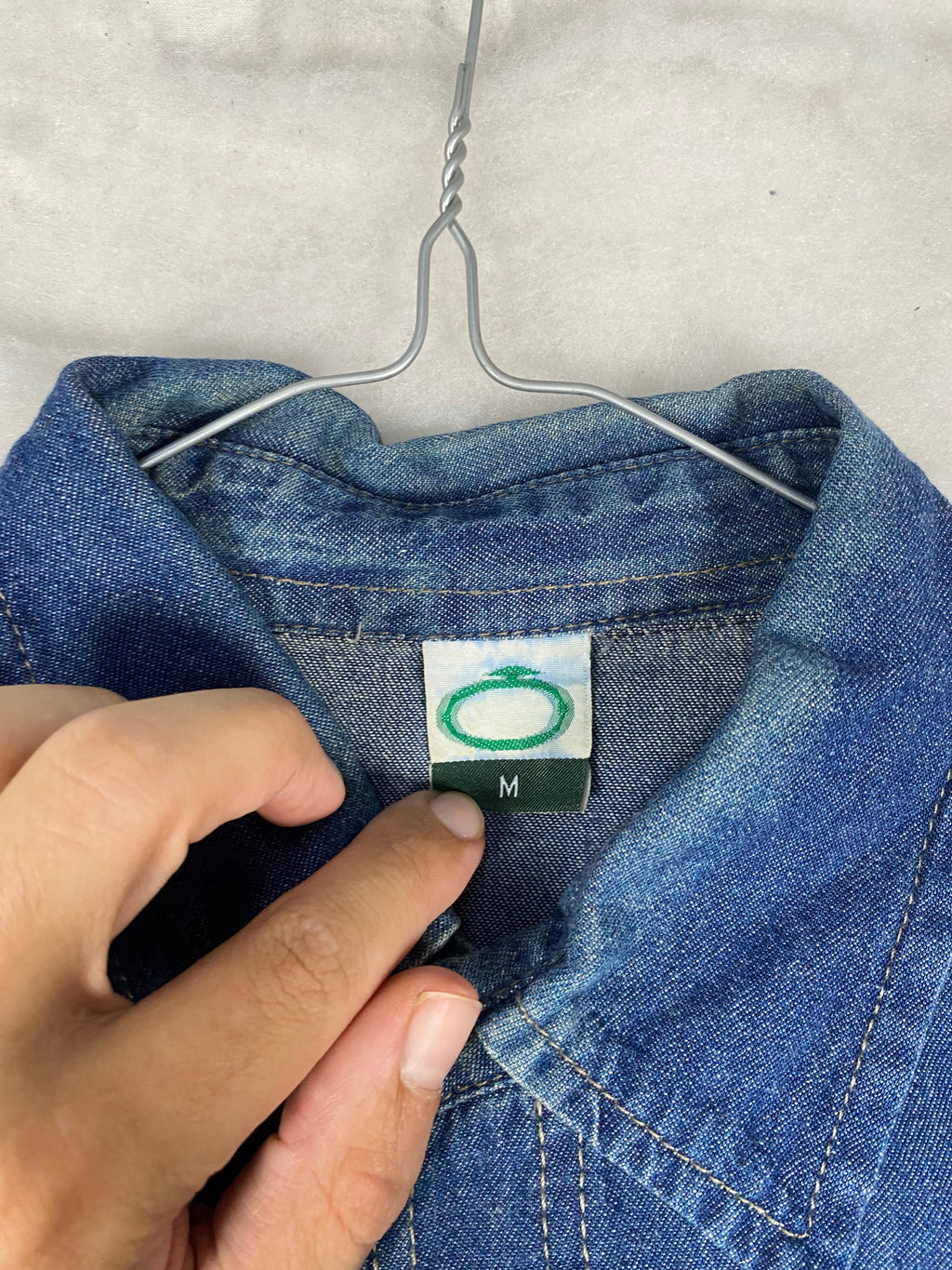 Camicia di jeans blu colletto M