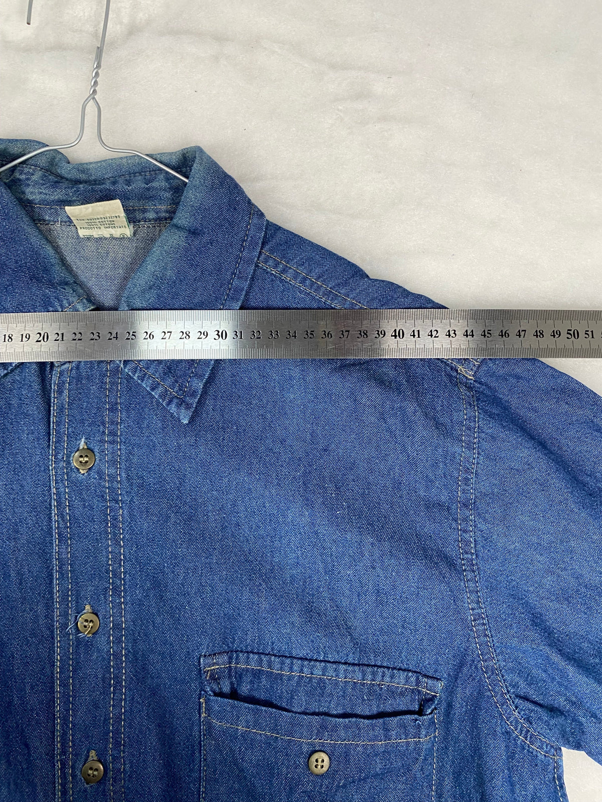 Camicia di jeans blu misura