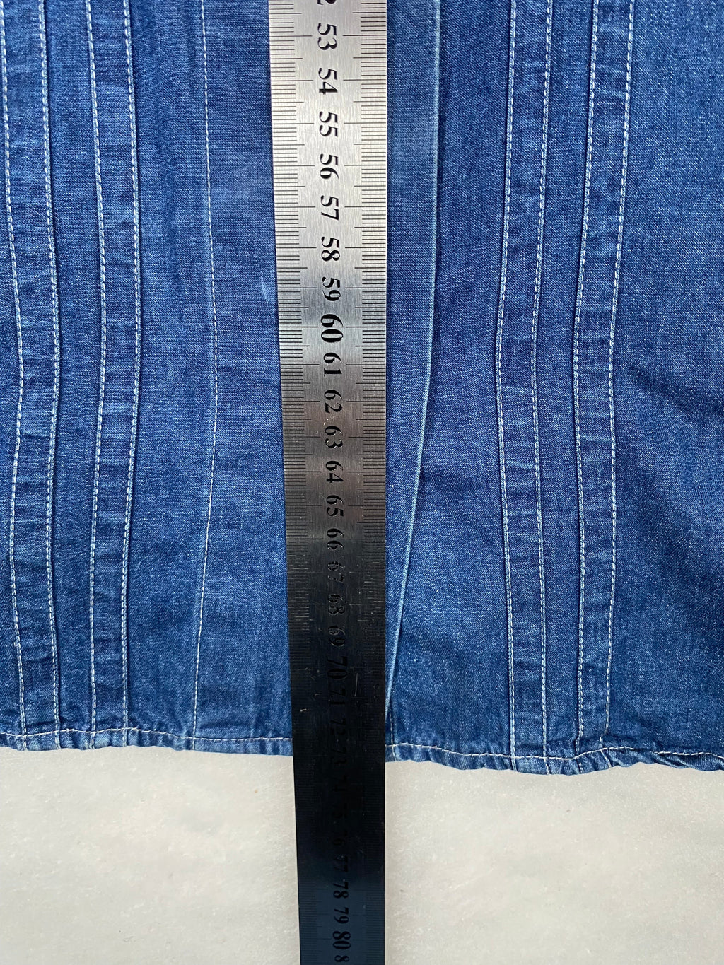Camicia di jeans ricamo nervature