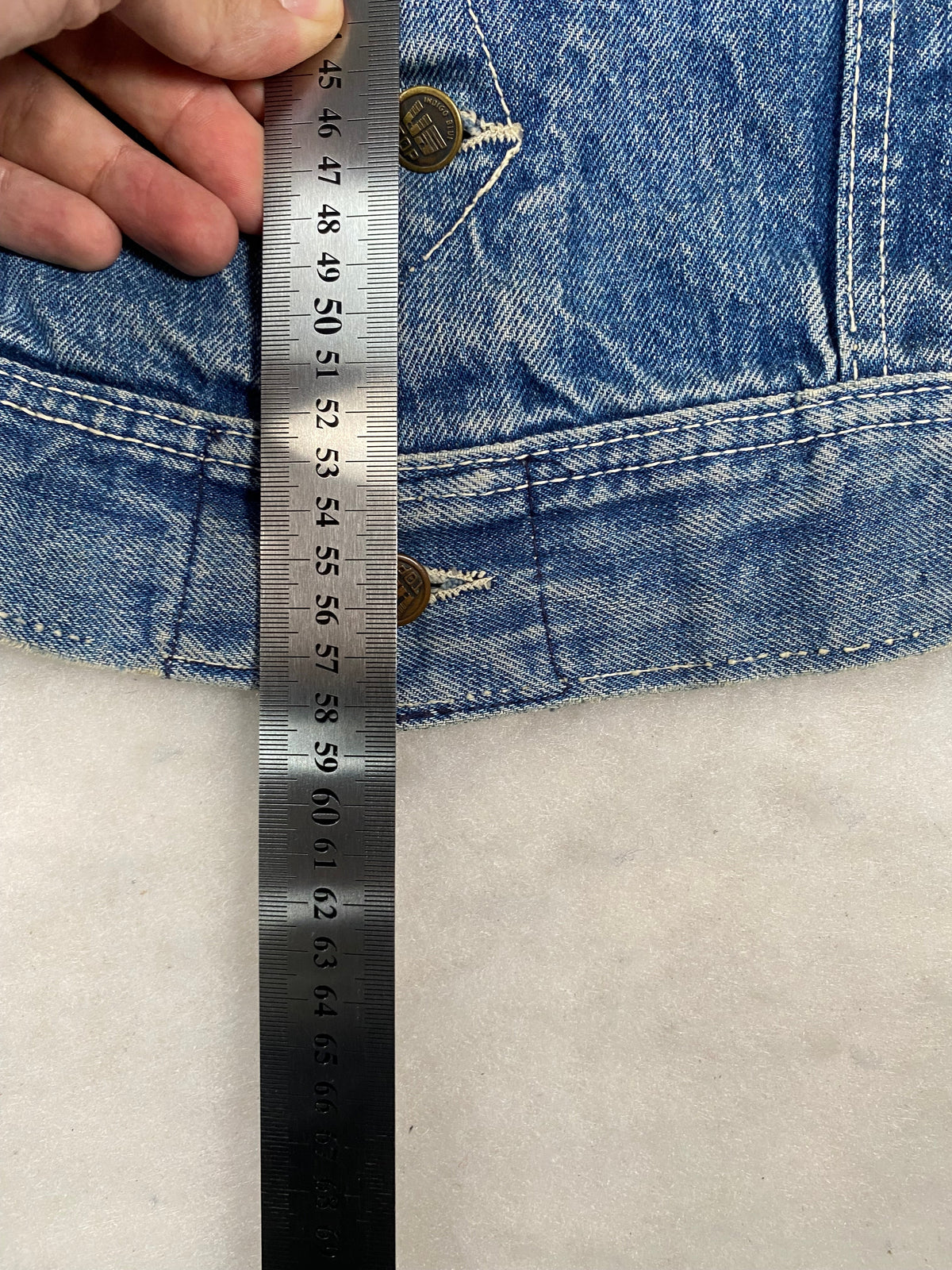 Gilet di jeans taschino