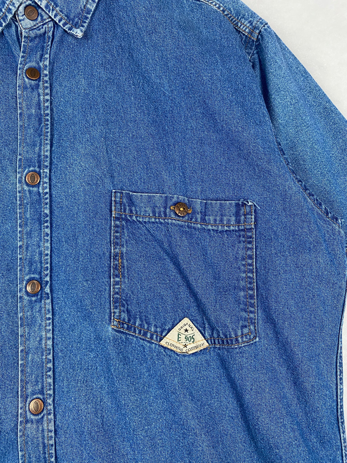 Camicia di jeans E905 patch taschino