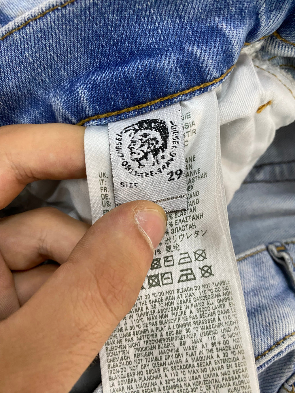 Jeans Diesel Matic etichetta taglia