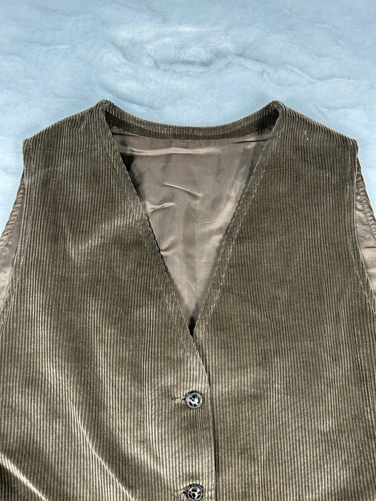 Gilet velluto a coste verde vintage – Uomo Taglia S