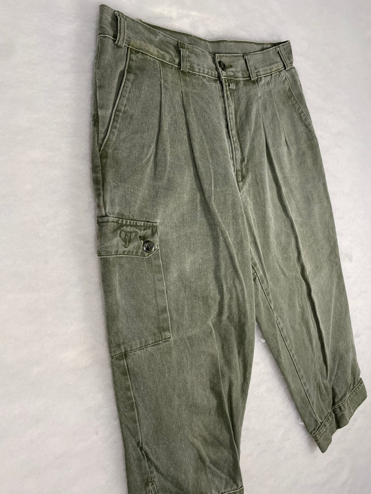 Pantaloni cargo verde