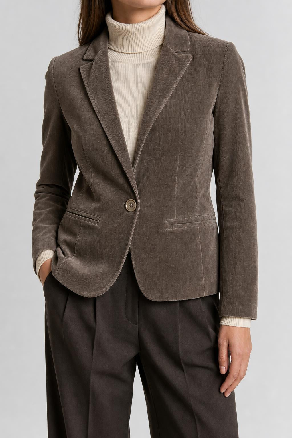 Blazer exact velluto a coste talpa – Donna Taglia M