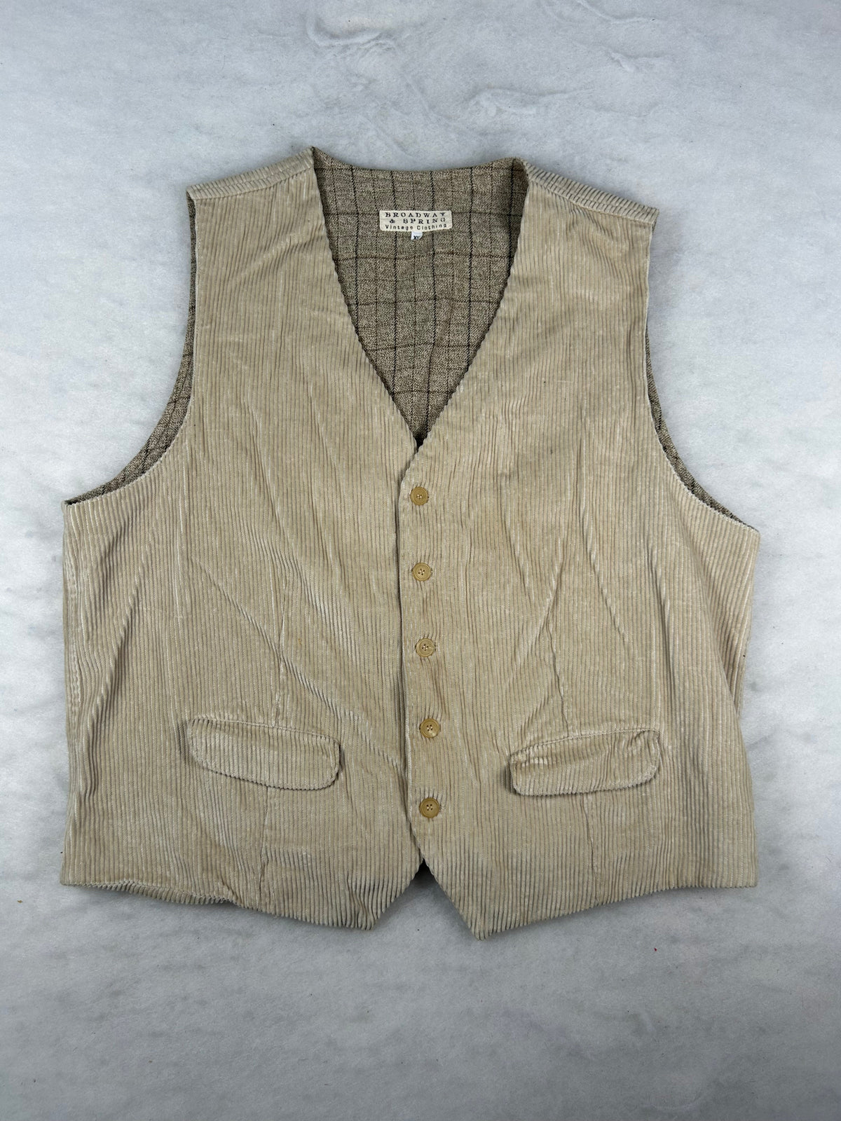 Gilet Broadway & Spring beige – Uomo Taglia XL
