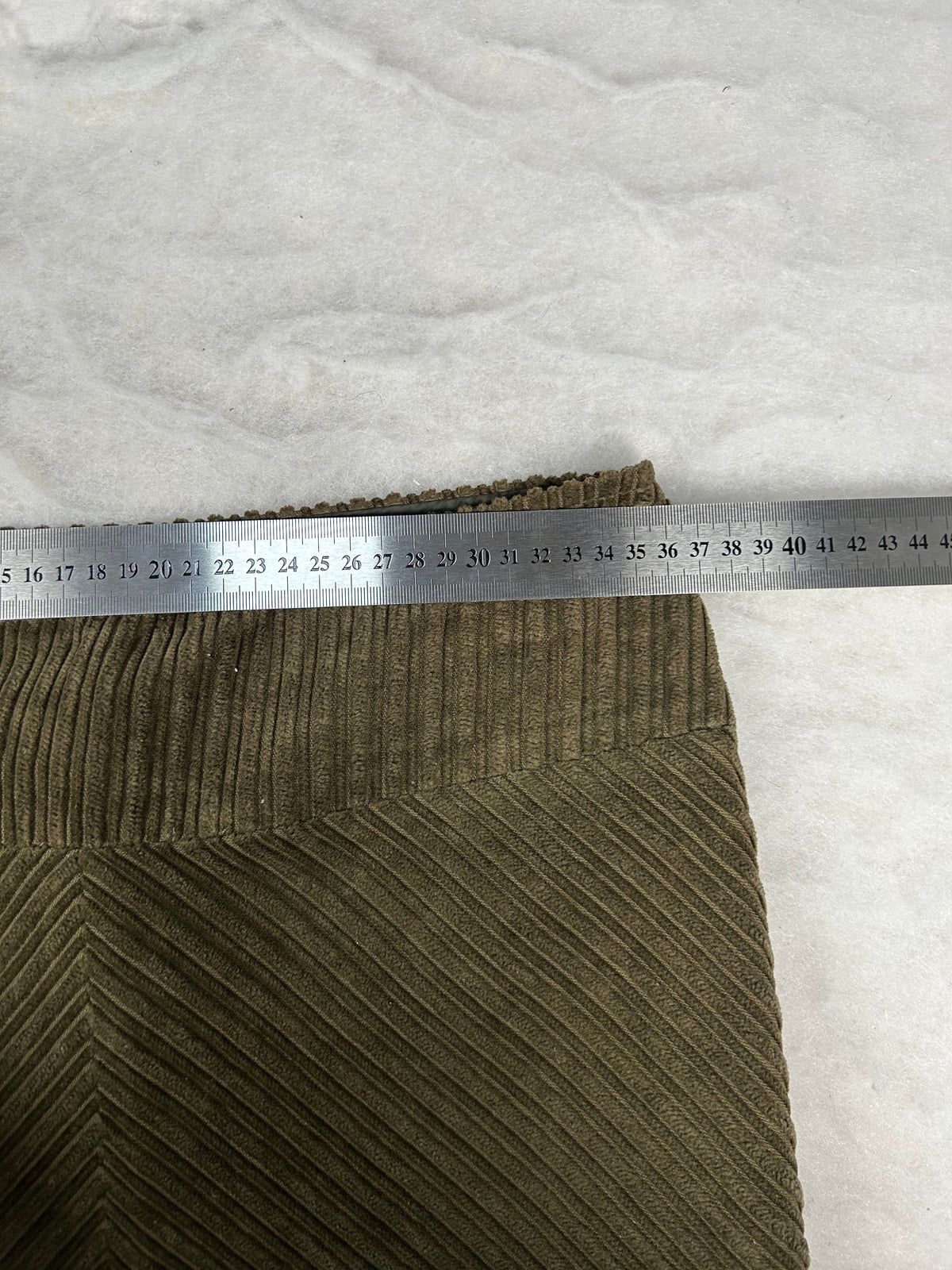 Gonna longuette velluto a coste verde vintage – Donna Taglia S