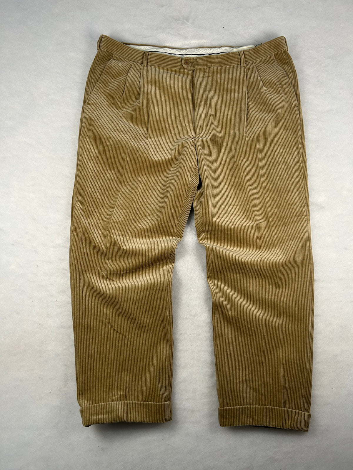 Pantaloni velluto a coste beige vintage – Uomo Taglia XXL