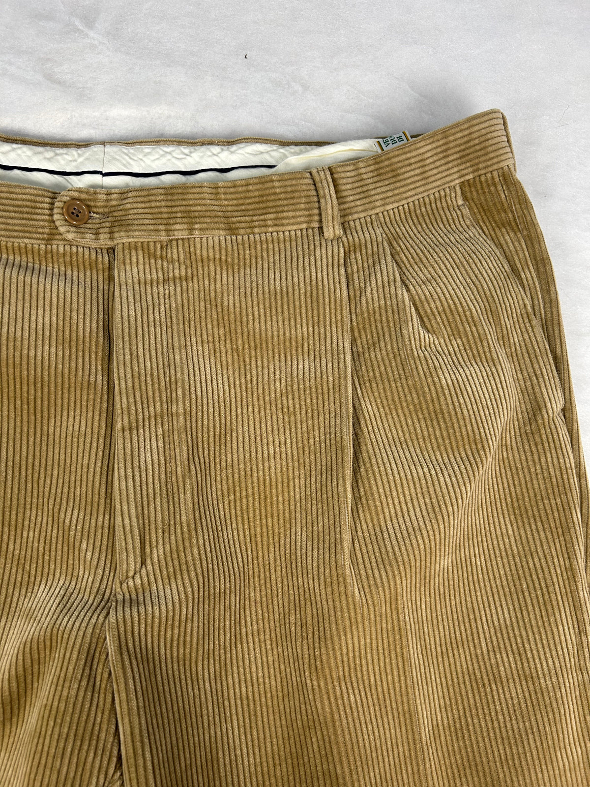 Pantaloni velluto a coste beige vintage – Uomo Taglia XXL