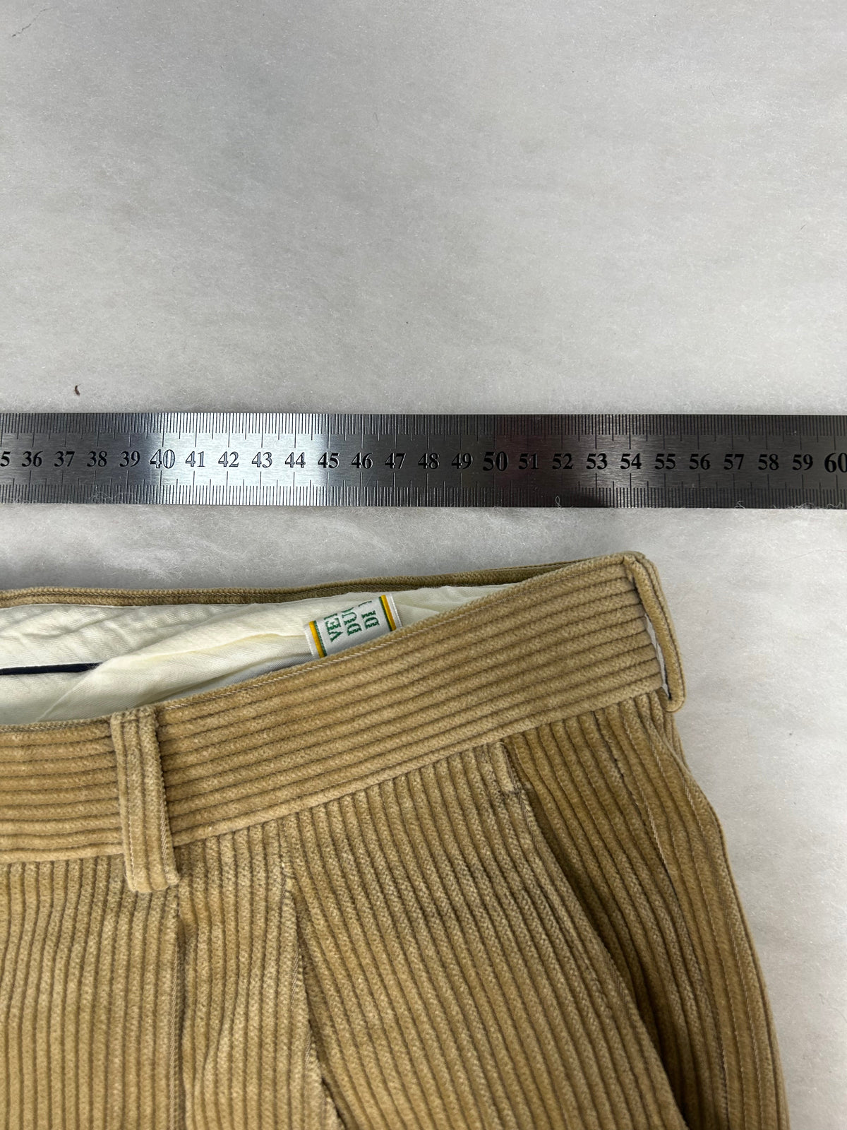 Pantaloni velluto a coste beige vintage – Uomo Taglia XXL