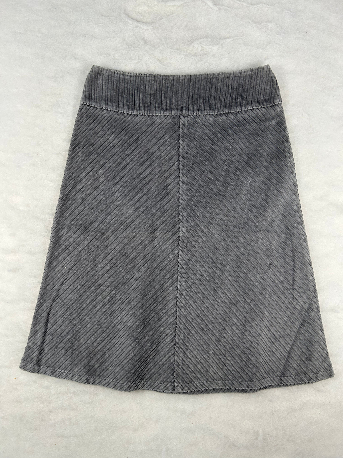 Gonna mini velluto a coste grigio vintage – Donna Taglia L
