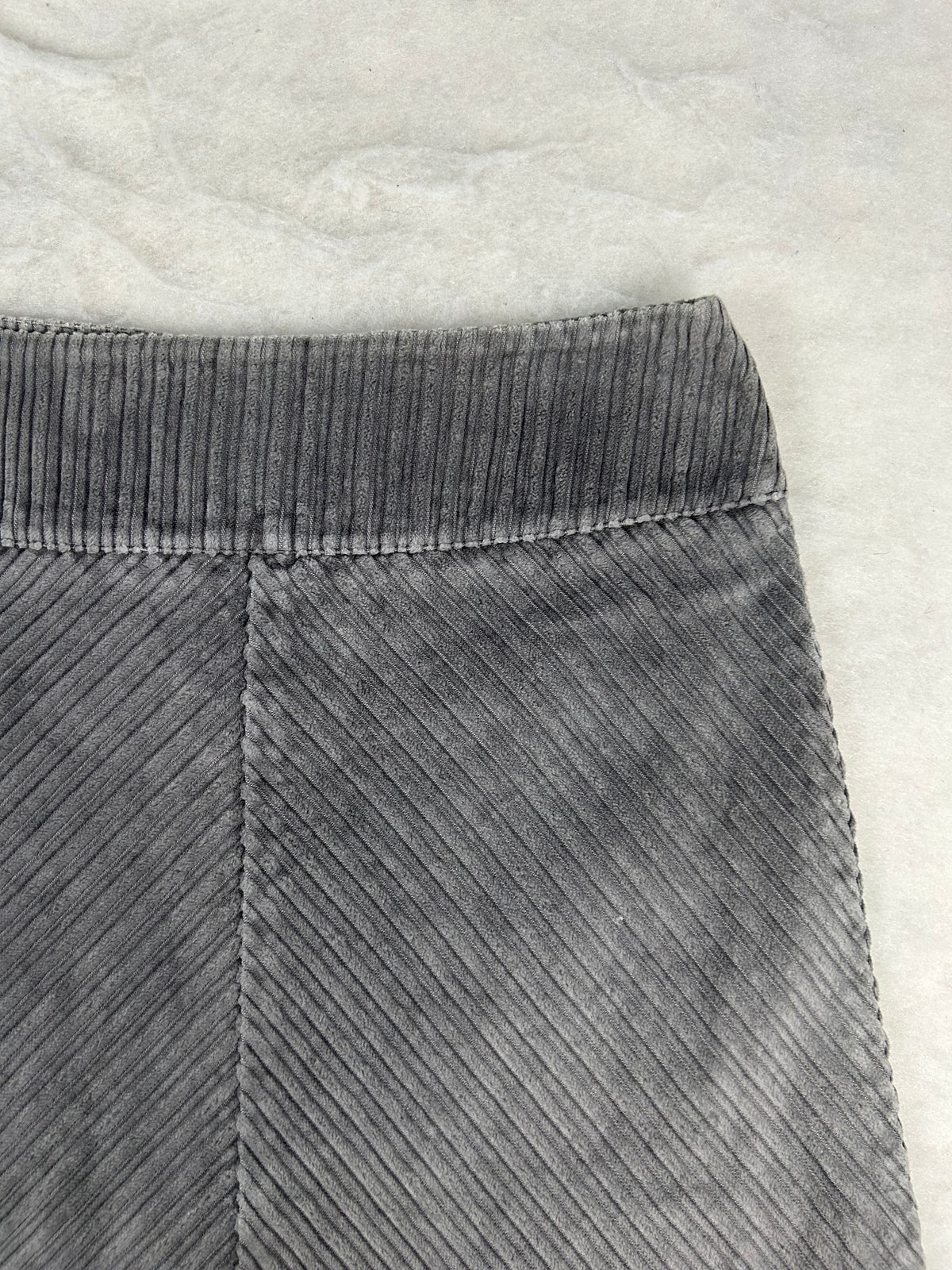 Gonna mini velluto a coste grigio vintage – Donna Taglia L