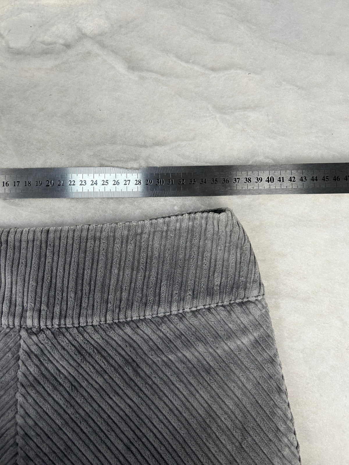 Gonna mini velluto a coste grigio vintage – Donna Taglia L