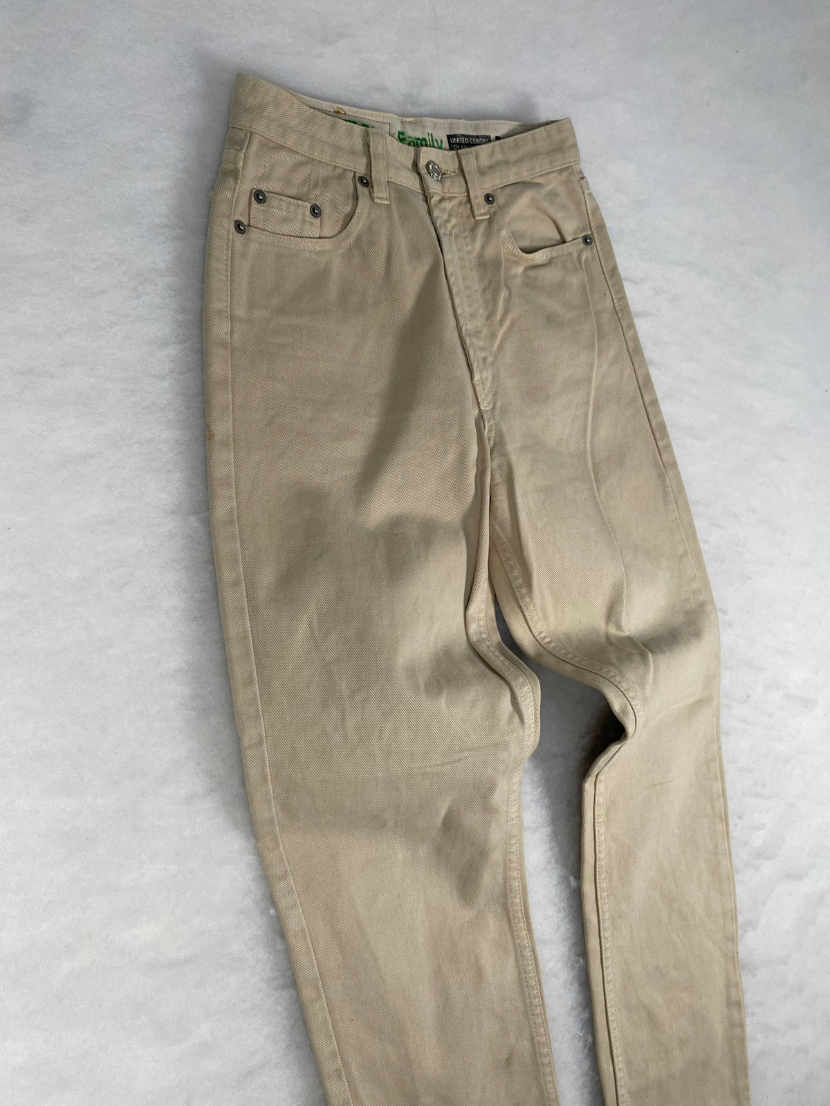 Jeans Blue Family beige vintage – Donna Taglia S (W26)