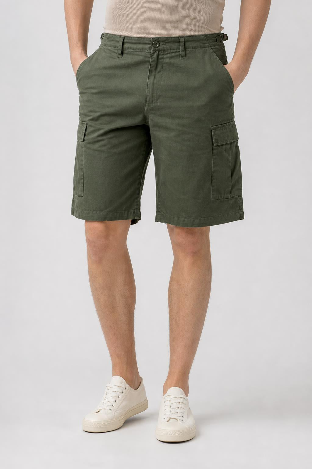 Shorts cargo verde militare vintage – Uomo Taglia M