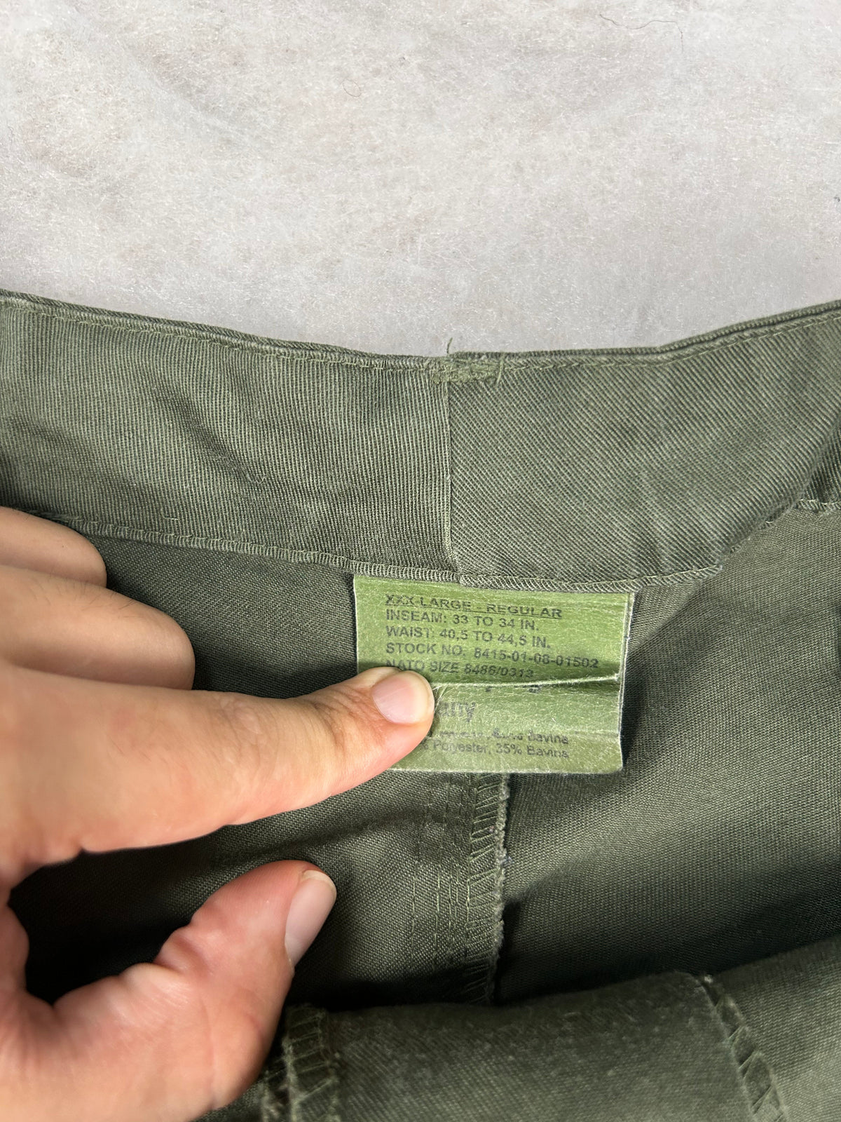 Shorts cargo verde militare vintage – Uomo Taglia 3XL